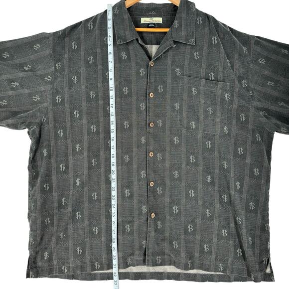 Tommy Bahama Mens 100% Silk "Relax, It's Only Money" Short Sleeve Shirt Size XXL - Picture 4 of 6